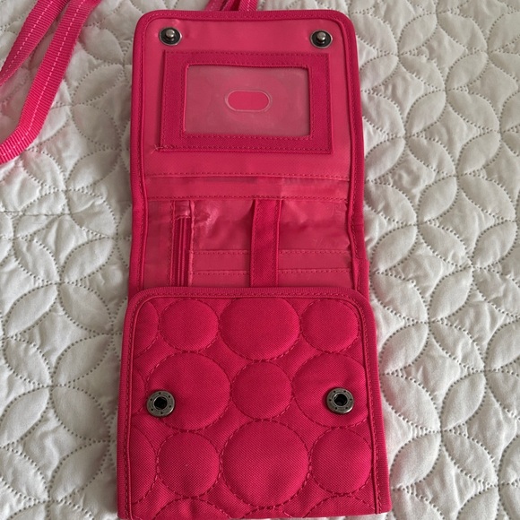 Thirty-One Vibrant Pink Quilted Crossbody Bag - Picture 7 of 11